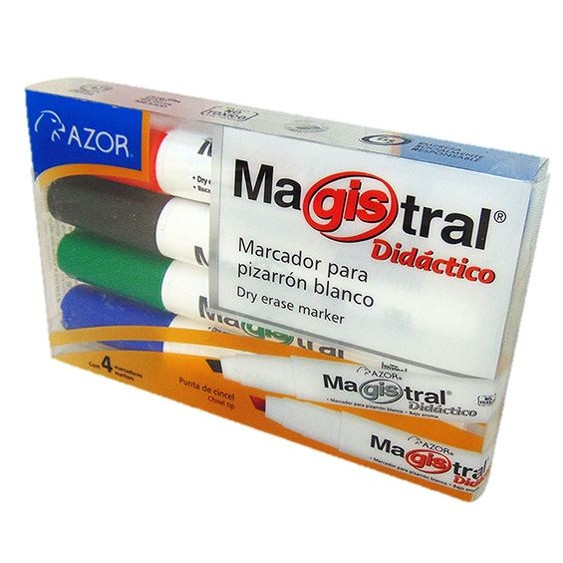 Marcador Magistral Didáctico Surtido 4pz