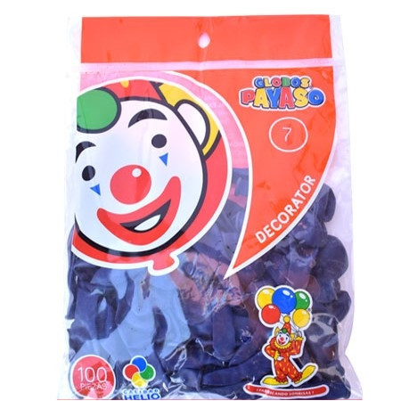 Globo Payaso # 7 por Color bolsa con 100pzs