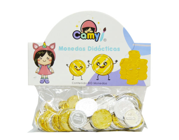 Monedas Didacticas de Plastico Camy 80pz