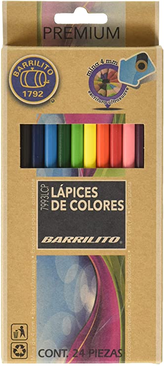 Colores Barrilito Premium 24pz 2cjs
