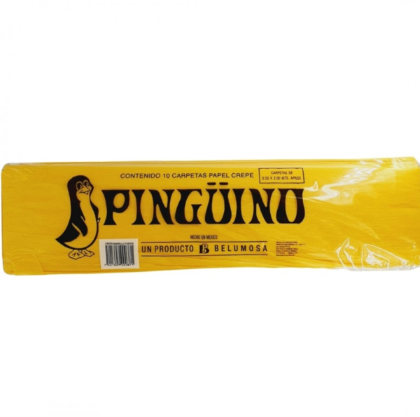 Papel Crepe Pingüino Amarillo Huevo 10pz